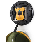 AED Schutzschrank Rund, gelb/schwarz