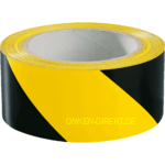 Warnmarkierungsband, mit Laminat, gelb/schwarz